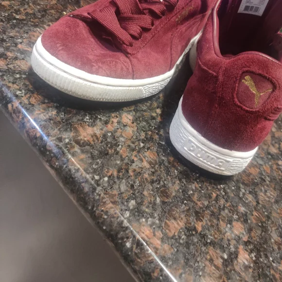 Puma Burgundy Suede Sneakers - Picture 5 of 16
